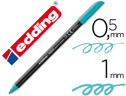 Rotulador edding 1200 tinta azul turquesa